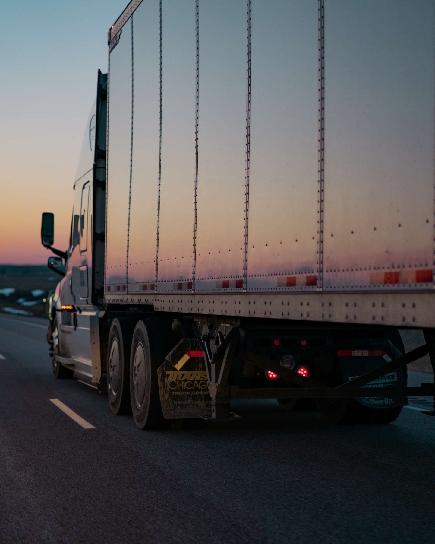 Truck going in highway